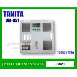 เครื่องชั่งน้ำหนักบุคคล150กิโลกรัม เครื่องชั่งน้ำดิจิตอล150กิโล เครื่องชั่งบุคคล150กิโล ตาชั่งน้ำหนักคน150กิโล เครื่องชั่งน้ำหนักคน 150kg ค่าละเอียด 100g ยี่ห้อ TANITA รุ่น UM-051 (วิเคราะห์ มวลไขมัน มวลน้ำ มวลกล้ามเนื้อ)