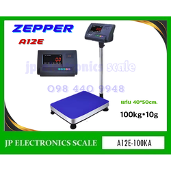 เครื่องชั่งดิจิตอล100kg เครื่องชั่งวางพื้น100kg เครื่องชั่งน้ำหนัก100kg ตาชั่ง100กิโลกรัม กิโลดิจิตอล100kg เครื่องชั่งตั้งพื้น100kg ค่าละเอียด 10g ยี่ห้อ ZEPPER รุ่น A12E ขนาดแท่นชั่ง 40*50cm.