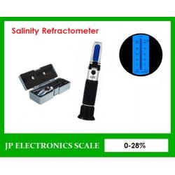 เครื่องวัดความเค็มน้ำ เครื่องวัดเกลือ กล้องส่องวัดความเค็ม เครื่องวัดความเค็มแบบกล้องส่อง Salinity Refractometer 0-28% ppt