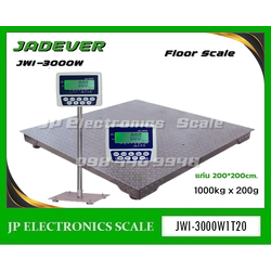 เครื่องชั่งวางพื้นขนาดใหญ่1000kg เครื่องชั่งดิจิตอล1000kg เครื่องชั่งวางพื้น1000kg เครื่องชั่งคุณภาพ1000กิโลกรัม เครื่องชั่งน้ำหนัก1000kg ตาชั่ง1000กิโลกรัม กิโลดิจิตอล1000kg เครื่องชั่ง1000kg*200g ยี่ห้อ JADEVER รุ่น JWI-3000W ขนาดแท่นชั่ง 200*200cm.