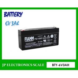 แบตเตอรี่อะไหล่เครื่องชั่ง แบตหน้าจอเครื่องชั่ง BATTERY 6V 3Ah