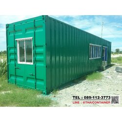 ตู้คอนเทนเนอร์ เหล็กแท้ เกรดส่งออก ขนาด 40ฟุต กั้นห้องด้านในด้วยประตูกระจก