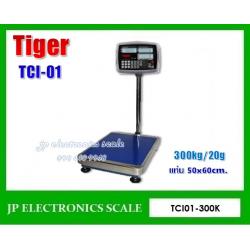 เครื่องชั่งวางพื้นนับชิ้นงาน300kg เครื่องชั่งดิจิตอลนับจำนวน300kg เครื่องชั่งน้ำหนักนับจำนวน300กิโล เครื่องชั่งนับชิ้นงาน300kg ตาชั่งนับจำนวน300กิโล ความละเอียด20g ยี่ห้อ Tiger รุ่น TCI-01 ขนาดแท่นชั่ง 50x60cm.