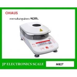 เครื่องชั่งวิเคราะห์ความชื้น 90กรัม เครื่องชั่งหาความชื้น 90กรัม เครื่องชั่งวัดความชื้น 90g กิโลดิจิตอลหาความชื้น 90g เครื่องชั่งน้ำหนักมีความแม่นยำสูง 90กรัม ค่าละเอียด 0.01 เปอร์เซ็นต์ ยี่ห้อ OHAUS รุ่น MB27 ถาดวางเส้นผ่าศูนย์กลาง 90mm.
