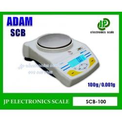 เครื่องชั่งละเอียดสูง100g เครื่องชั่งดิจิตอล100g ตาชั่งดิจิตอล100g เครื่องชั่งน้ำหนักดิจิตอล 100กรัม เครื่องชั่งดิจิตอล100กรัม ตาชั่ง100กรัม ความละเอียด0.001g ยี่ห้อ ADAM รุ่นSCB100 จานชั่งสแตนเลสสเส้นผ่าศูนย์กลางขนาด 120mm.