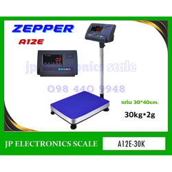 เครื่องชั่งดิจิตอล30kg เครื่องชั่งวางพื้น30kg เครื่องชั่งน้ำหนัก30kg ตาชั่ง30กิโลกรัม กิโลดิจิตอล30kg เครื่องชั่งตั้งพื้น30kg ค่าละเอียด 2g ยี่ห้อ ZEPPER รุ่น A12E ขนาดแท่นชั่ง 30*40cm.
