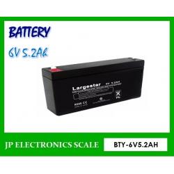 แบตเตอรี่อะไหล่เครื่องชั่ง แบตหน้าจอเครื่องชั่ง BATTERY 6V 5.2Ah