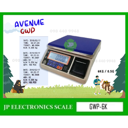 เครื่องชั่งพร้อมพิมพ์ในตัว6kg เครื่องชั่งบิ้วอินปริ้นเตอร์6kg เครื่องชั่งตั้งโต๊ะพร้อมพิมพ์6kg ตาชั่งปริ้นในตัว6กิโลกรัม เครื่องชั่งbuilt in printer 6kg ค่าละเอียด0.5g ยี่ห้อ AVENUE รุ่น GWP-6 ถาดชั่งขนาด 285*215mm.