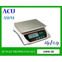 เครื่องชั่งตั้งโต๊ะ3kg เครื่องชั่งดิจิตอล3kg ตาชั่งดิจิตอล3kg เครื่องชั่งน้ำหนักดิจิตอล3กิโลกรัม เครื่องชั่งดิจิตอล3กิโลกรัม ตาชั่ง3กิโลกรัม ความละเอียด0.2g ยี่ห้อ ACU รุ่น AWM-3K ขนาดถาดชั่ง 280*220มิลลิเมตร