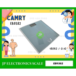 เครื่องชั่งน้ำหนักบุคคล180กิโลกรัม เครื่องชั่งน้ำดิจิตอล180กิโล เครื่องชั่งบุคคล180กิโล ตาชั่งน้ำหนักคน180กิโล เครื่องชั่งน้ำหนักคน 180kg ค่าละเอียด 100g ยี่ห้อ CAMRY รุ่น EB9382