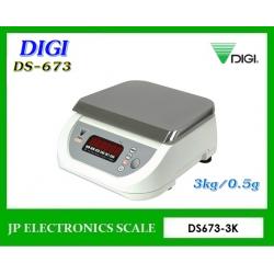 เครื่องชั่ง3กิโลกรัม เครื่องชั่งน้ำหนัก3กิโล เครื่องชั่งละเอียดสูง3kg เครื่องชั่งน้ำหนัก3kg ตาชั่ง3กิโล ความละเอียด 0.5g กิโลดิจิตอล6กิโล เครื่องชั่ง3kg x 0.5g ยี่ห้อ DIGI รุ่น DS-673-3K ขนาดถาดชั่งน้ำหนัก 216*216mm.