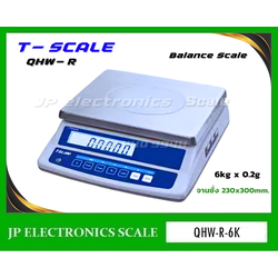 เครื่องชั่งดิจิตอล 6kg ตาชั่งดิจิตอล6kg เครื่องชั่งน้ำหนักดิจิตอล 6000กรัม เครื่องชั่งดิจิตอล6000กรัม ตาชั่ง6000กรัม ความละเอียด0.2g ยี่ห้อ TSCALE รุ่น QHW-R ถาดชั่ง ขนาด 230x300มิลลิเมตร