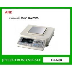 เครื่องชั่งนับชิ้นงาน500g เครื่องชั่งนับจำนวน 500g เครื่องชั่งดิจิตอล 500g ตาชั่งดิจิตอล500g เครื่องชั่งน้ำหนักดิจิตอล 500กรัม เครื่องชั่งดิจิตอล500กรัม ตาชั่ง500กรัม ความละเอียด0.05g ยี่ห้อ AND รุ่น FC-500i ขนาดถาดชั่ง 205*152 มิลลิเมตร