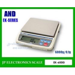 เครื่องชั่งละเอียดสูง6000g เครื่องชั่งคุณภาพสูง6000กรัม เครื่องชั่งน้ำหนัก6000กรัม เครื่องชั่งน้ำหนัก6000g ตาชั่ง6000g กิโลดิจิตอล6000กรัม เครื่องชั่งดิจิตอล6000g ละเอียด 0.1g ยี่ห้อ AND รุ่น EK-6000i ขนาดจานชั่ง 13x17cm.