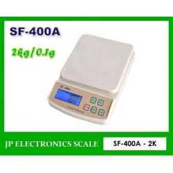 เครื่องชั่งดิจิตอล 2000g ตาชั่งดิจิตอล2kg เครื่องชั่งน้ำหนักดิจิตอล 2000กรัม เครื่องชั่งดิจิตอล2กิโลกรัม ตาชั่ง2กิโล ความละเอียด 0.1g เครื่องชั่ง2kg*0.1g ยี่ห้อ SF-400A รุ่น SF400A ขนาดถาดชั่ง 151 *151 มิลลิเมตร