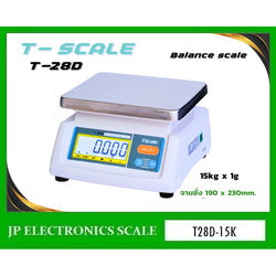 เครื่องชั่งดิจิตอล15kg ตาชั่งดิจิตอล15kg เครื่องชั่งแบบตั้งโต๊ะ15กิโลกรัม เครื่องชั่งน้ำหนัก15กิโลกรัม ตาชั่ง15กิโลกรัม ความละเอียด1g ยี่ห้อ T-SCALE รุ่น T28D ขนาดถาดชั่ง 190x230mm.