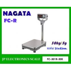 เครื่องชั่งวางพื้นนับชิ้นงาน30kg เครื่องชั่งดิจิตอลนับจำนวน 30kg เครื่องชั่งน้ำหนักนับจำนวน30กิโล เครื่องชั่งนับชิ้นงาน30kg ตาชั่งนับจำนวน30กิโล ความละเอียด5g ยี่ห้อ NAGATA รุ่นFC-301R-30K แท่นอลูมิเนียมอัลลอย ฝาครอบสแตนเลสขนาด 31x42cm.