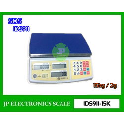 เครื่องชั่งคำนวณราคา15kg เครื่องชั่งดิจิตอล คำนวณราคา เครื่องชั่ง15กิโลกรัม ตาชั่งคำนวณราคา ตาชั่ง15กิโล กิโลดิจิตอล15กิโล เครื่องชั่ง15kg*2g ยี่ห้อ SDS รุ่น IDS911 ขนาดถาดชั่งน้ำหนัก 294*228*13.5mm. (พร้อมใบตรวจรับรองจากสำนักงานชั่งตวงวัด)