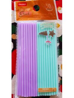 Lollipop stick ไม้เสียบ คุ้กกี้ โลลี่ป๊อบ จากญี่ปุ่น 1 แพ๊ค 50 ชิ้น Size : 10 cm