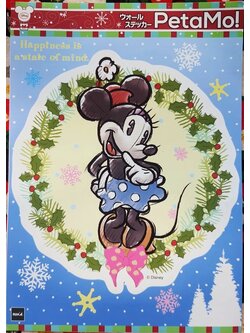 Disney PetaMo! Sticker Minnie mouse สติ๊กเกอร์ ใช้ตกแต่งสิ่งของ คริสต์มาส จากญี่ปุ่น มินนี่เม้าส์ Size : 19 cm