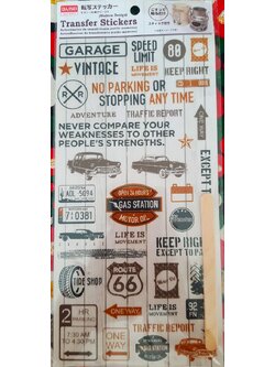 สติ๊กเกอร์ แบบขูด ติดตกแต่ง สิ่งของ ของใช้ต่างๆ ลาย วินเทจ จากญี่ปุ่น Size : 12.5 x 25 cm Transfer Stickers