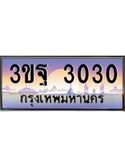 ทะเบียนรถ 3030, เลขประมูลกรุงเทพ ทะเบียนสวย จากกรมขนส่ง - 3ขฐ 3030