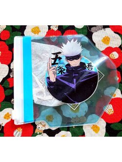 กระเป๋าเหรียญ ใส่ ของ โกะโจ ซาโตรุ Gojo Satoru มหาเวทย์ผนึกมาร Jujutsu Kaisen จากญี่ปุ่น Size : 13 x 12 cm