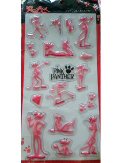 Pink PANTHER พิ้งค์แพนเตอร์ สติ๊กเกอร์ แผ่นใหญ่ จากญี่ปุ่น Size : 350 x 180 mm