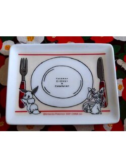 Pokemon จาน เซรามิก โปเกม่อน ของแท้จากญี่ปุ่น หนา สวย Size : 12.5 x 9.5 cm