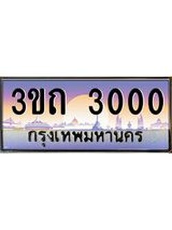 ป้ายทะเบียนรถ 3000 - เลขประมูล ทะเบียนสวย จากกรมขนส่ง - 3ขถ 3000