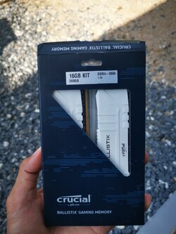 Ram Crucial Ballistix DDR4 16GB(2x8GB)/2666 (White)
