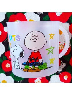 Snoopy peanuts แก้วสนูปี้ พลาสติก Size : 9.5 x 7 cm จากญี่ปุ่น