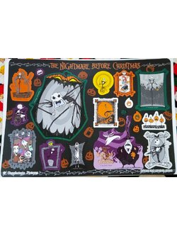 Sticker The nightmare before christmas สติ๊กเกอร์ ฝันร้ายฝันอัศจรรย์ ก่อนวันคริสต์มาส จากญี่ปุ่น Size : 20 x 14.5 cm MADE IN JAPAN