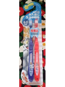 ของแท้จากญี่ปุ่น แปรงสีฟัน Tom&Jerry Dentalpro ทอม แอนด์ เจอร์รี่ สำหรับเด็ก ลายน่ารักๆ แปรงสะอาด สำหรับน้องๆ อายุ 6-12 ปี 1 แพ๊ค มี 2 ชิ้น