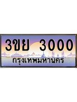 ป้ายทะเบียนรถ 3000- เลขประมูล ทะเบียนสวย จากกรมขนส่ง – 3ขย 3000