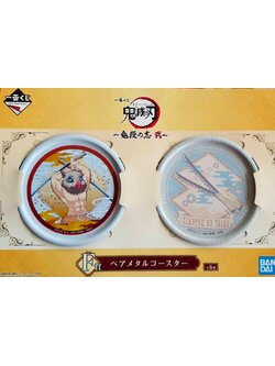 หมูป่า อิโนะสุเกะ ที่รองแก้ว Demon Blade Kimetsu no yaiba ดาบพิฆาตอสูร ของแท้จากญี่ปุ่น 1 set มี 2 ชิ้น สวยมากเหล็ก สกรีน แข็งแรง Size : 9 cm