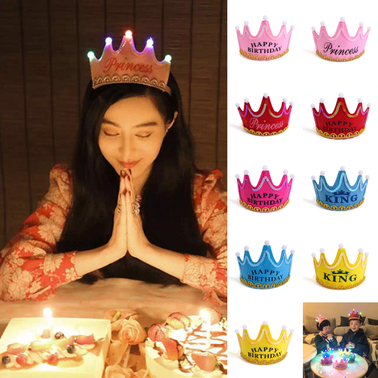 ที่คาดผมมีไฟ มงกุฏคาดผมมีไฟ ที่คาดผมปาร์ตี้ ที่คาดผมวันเกิด มงกุฏคาดผม