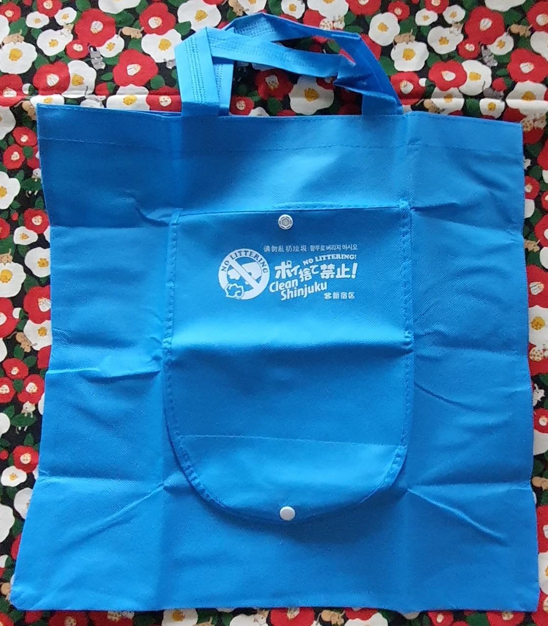กระเป๋า Shopping bag กระเป๋าลดโลกร้อน จากญี่ปุ่น แบบพับเก็บ พกพาได้ Size : 40 x 40 cm