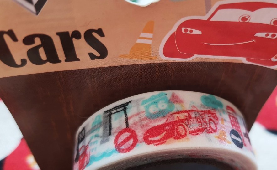 เทปวาชิ เทปตกแต่ง เทปกาว Cars คาร์ ดิสนีย์ ของแท้จากญี่ปุ่น 15 mm x 8 m Masking tape
