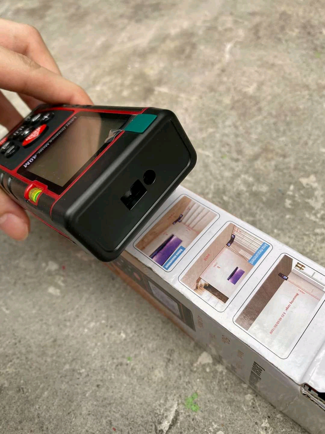 เลเซอร์วัดระยะ 40 เมตร มีวัดระดับน้ำในตัว