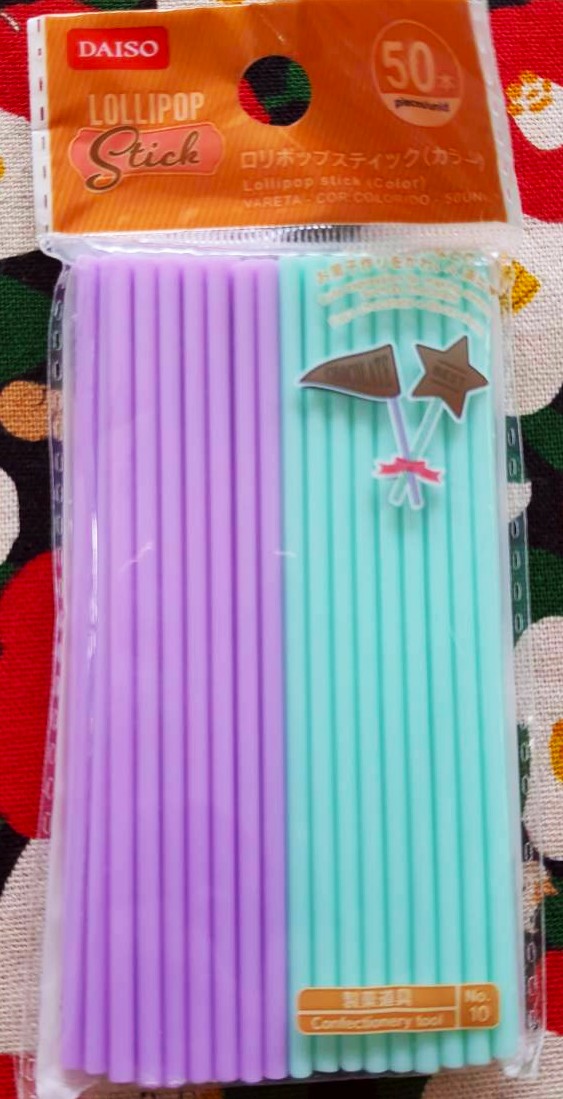 Lollipop stick ไม้เสียบ คุ้กกี้ โลลี่ป๊อบ จากญี่ปุ่น 1 แพ๊ค 50 ชิ้น Size : 10 cm