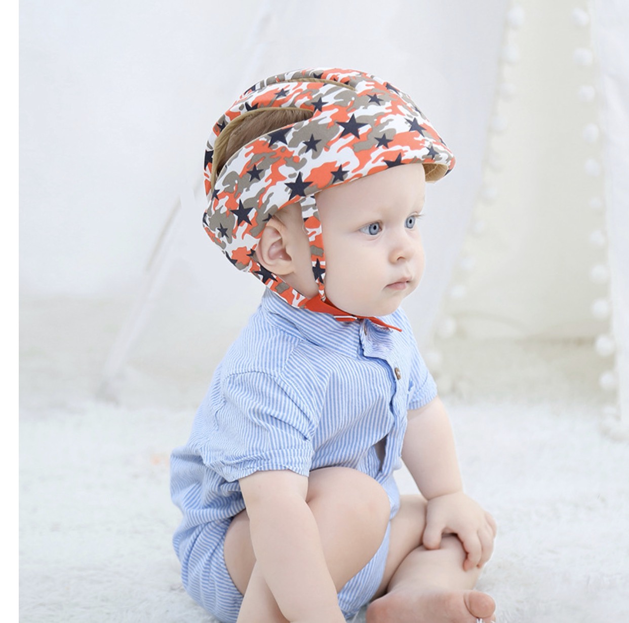 รุ่นอัพเกรดใหม่!! หมวกกันกระแทก ป้องกันลูกน้อยรอบด้าน