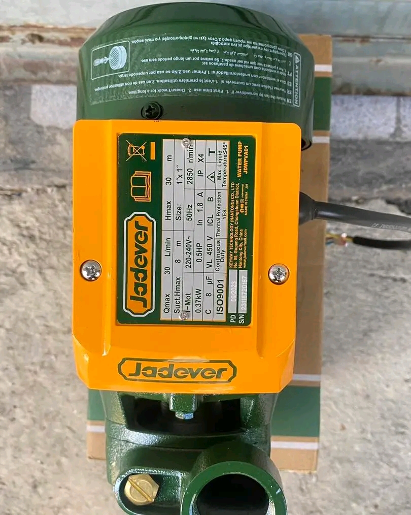 ปั๊มน้ำหอยโข่ง ใบฟัดเฟือง ยี่ห้อ JADEVER รุ่น JDWPVA01