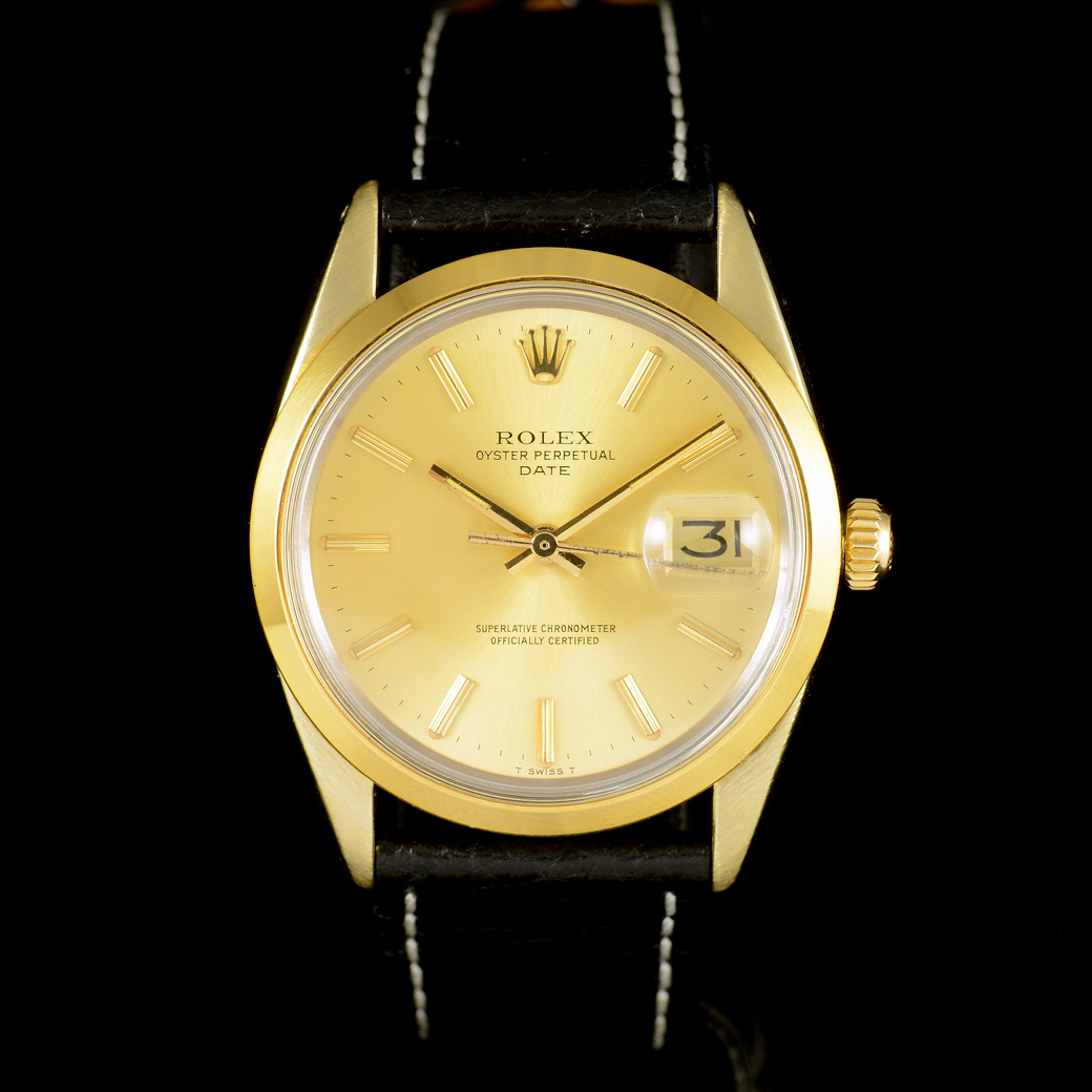Rolex Date Ref.1550 Gold Capped หน้าปัดสีทอง ตัวเรือนทองหุ้ม นาฬิกาปี1979 Automatic ขนาด 34 mm
