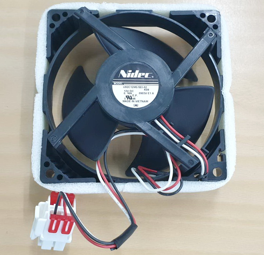 Nidec U92C12MS1B3-52 K09 พัดลมตู้เย็น SAMSUNG 12VDC (มีโฟมด้านข้าง) ขนาด 91.2*91.2 mm