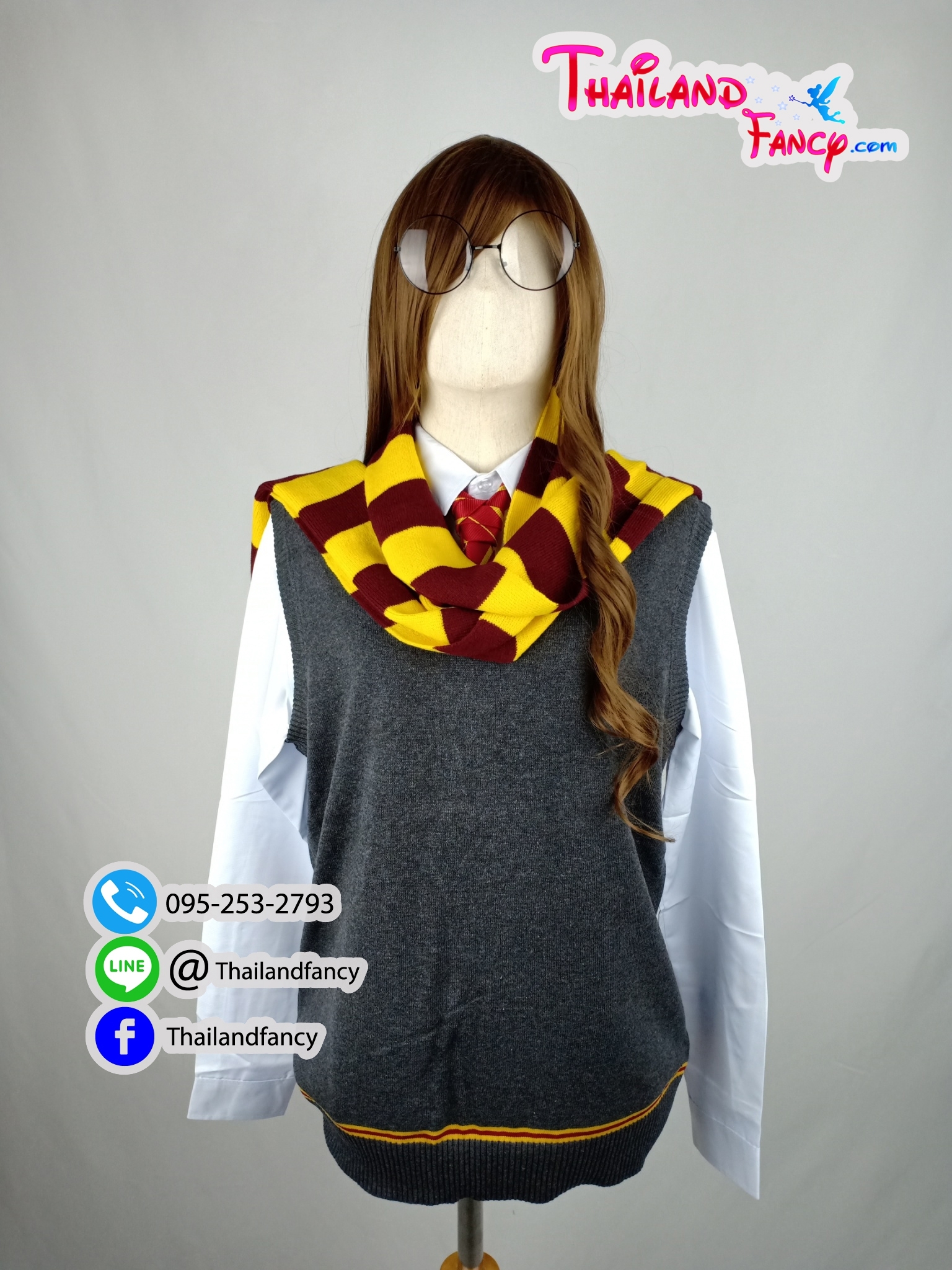 ชุดเช่าแฟนซี ชุดเช่าคอสเพลย์ Harry Potter บ้านกริฟฟินดอร์ ชุดเช่าพ่อมดแฮร์รี่ พอตเตอร์ เช่าเสื้อคลุมแฮรี่พอตเตอร์ครบเซ็ท