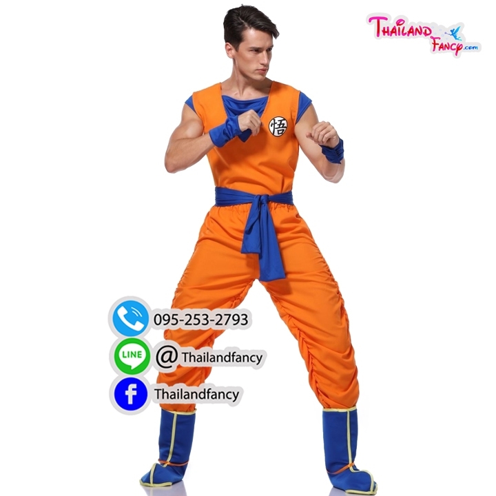 ชุดเช่าแฟนซีผู้ชาย ชุดเช่าการ์ตูนญี่ปุ่น ชุดโงกุน ชุดดราก้อนบอล Goku Cosplay ชุดการ์ตูนผู้ใหญ่ ชุดแฟนซีปาร์ตี้ ชุดเช่าโงกุนผู้ใหญ่ครบเซ็ท