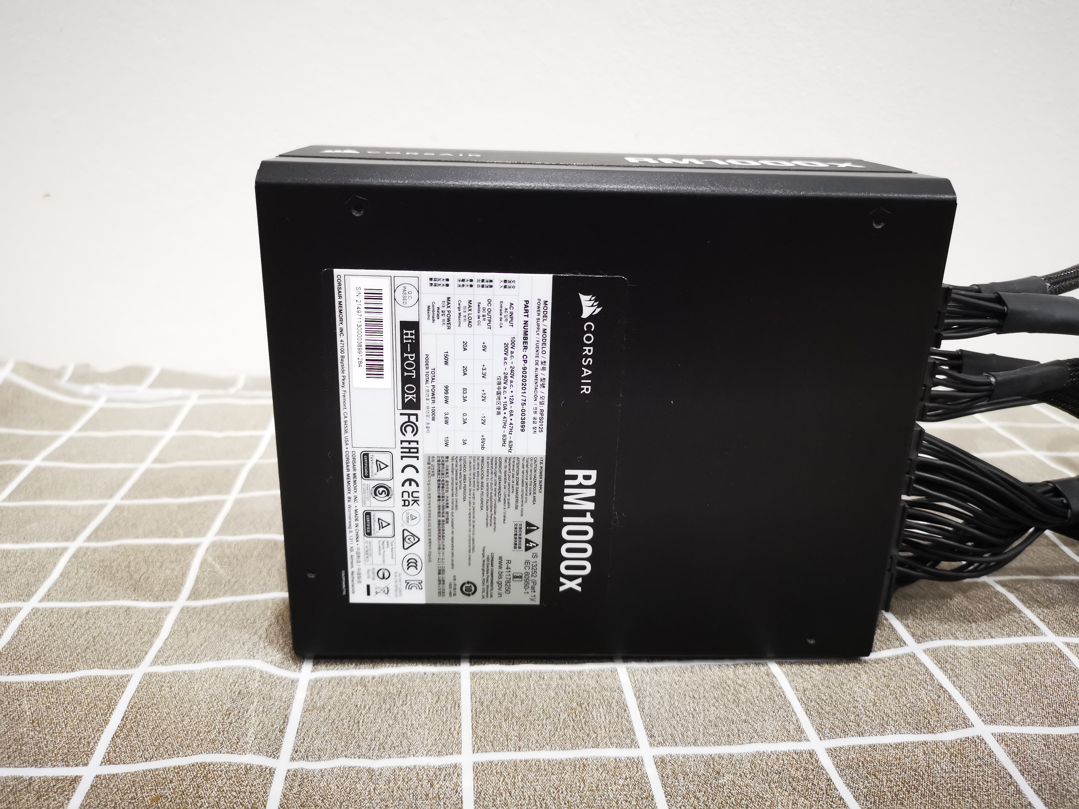 PSU Corsair RM1000X 1000W (80+ GOLD)