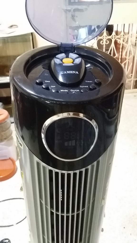 ซ่อมพัดลมตั้งพื้น ยี่ห้อ AMENA รุ่น ND-668R อาการลมออกเบาและไม่ส่าย