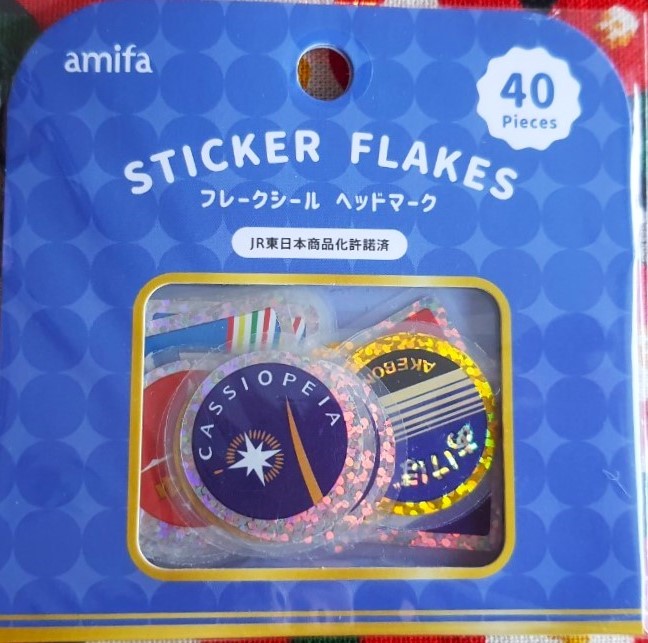 amifa sticker flakes สติ๊กเกอร์วิ้งๆ จากญี่ปุ่น 1 แพ๊ค มี 40 ดวง 10 design x 4 pieces